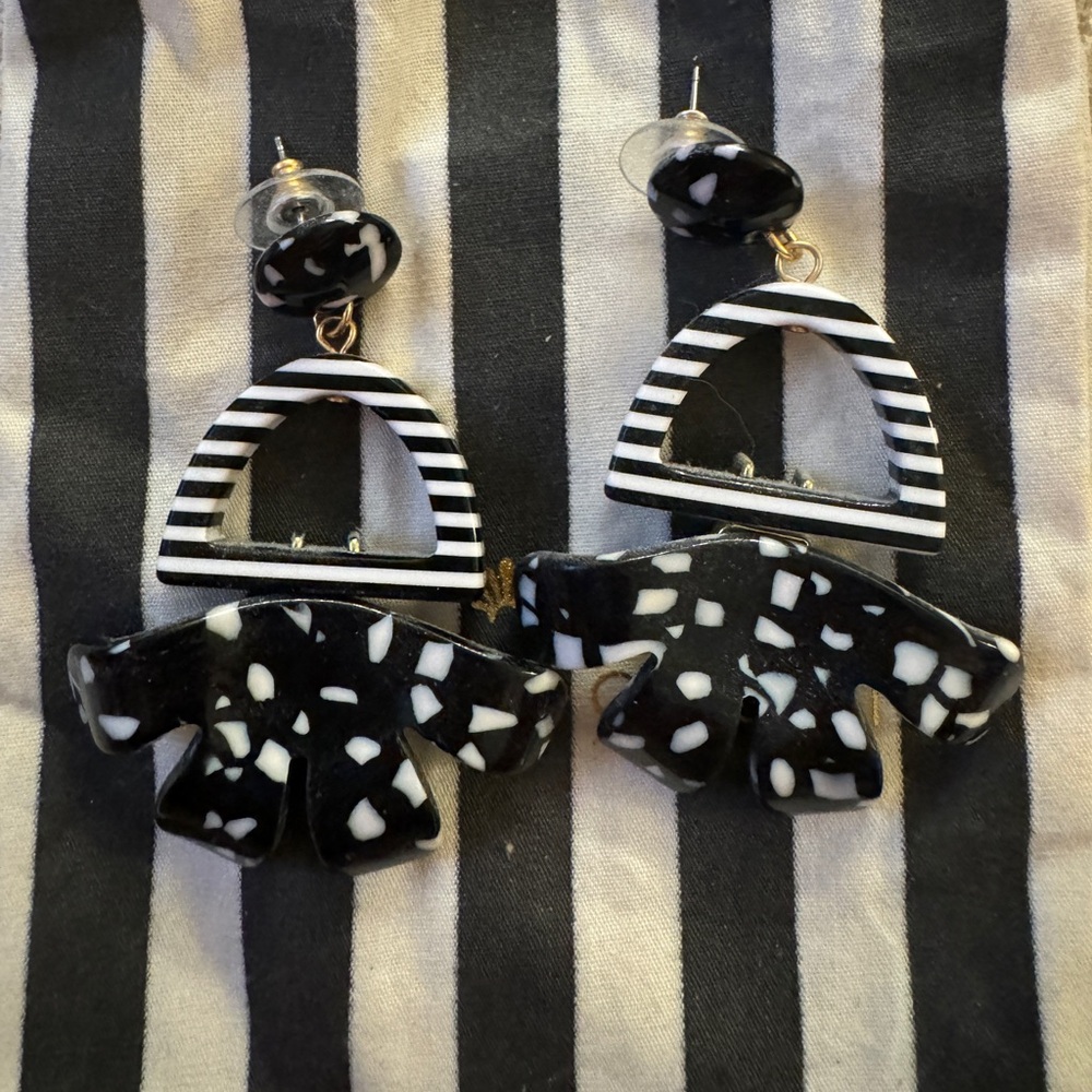 Lele Sadoughi Black & White Stud Earrings